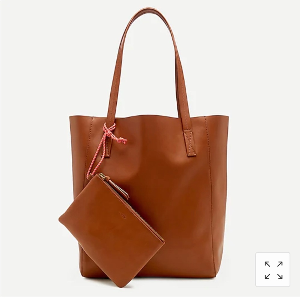J.Crew leather carryall tote